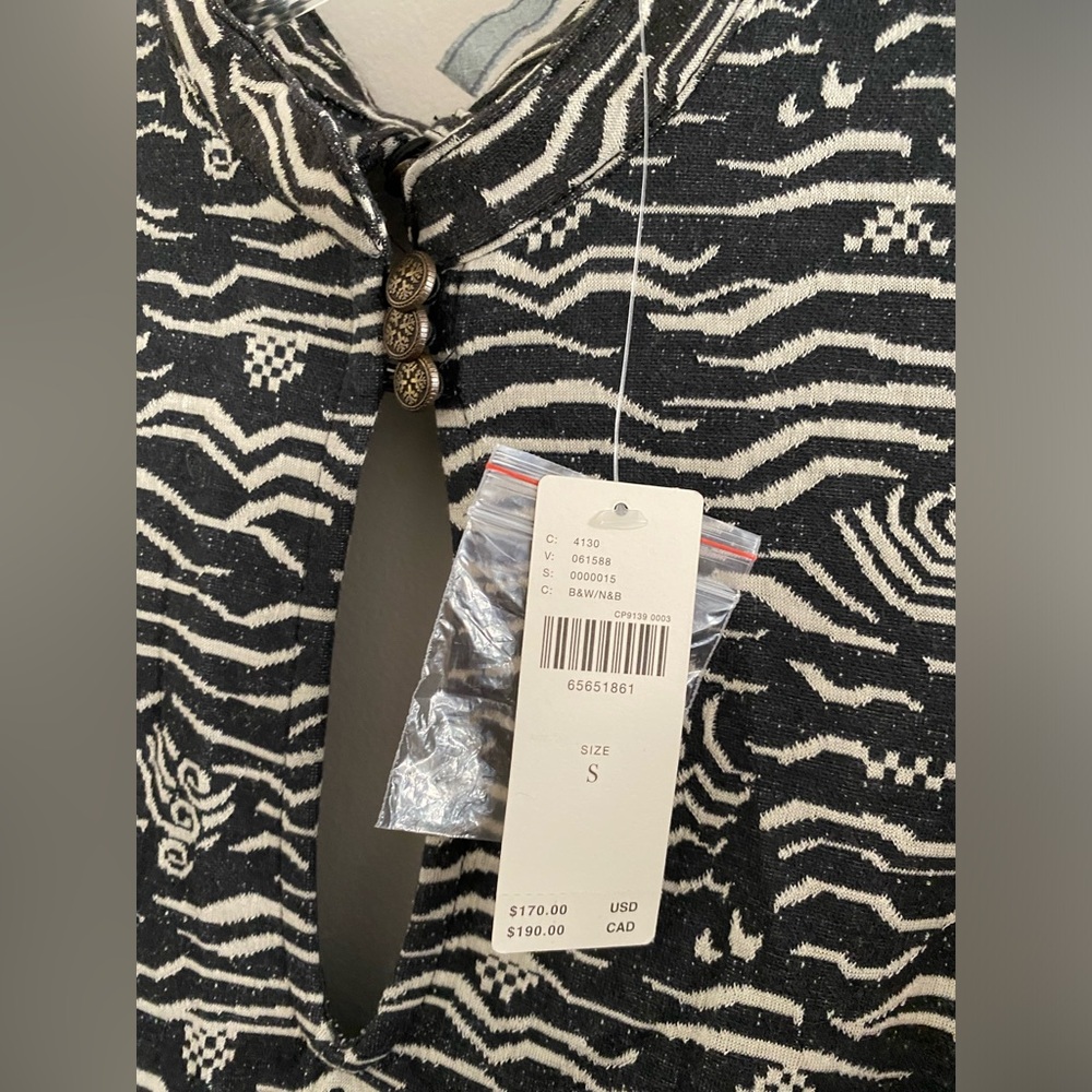 new Anthropologie Puff-Sleeved Jacquard Midi Dress size S new with tag nwt - Picture 6 of 7